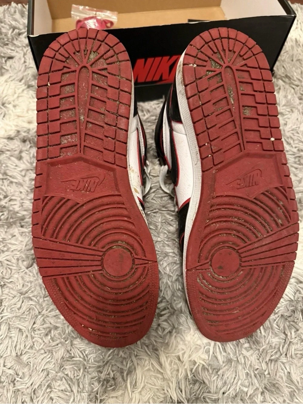 Jordan High-Top Sneakers - Black/White/Red
